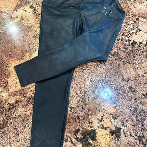 Black Faux Leather Leggings